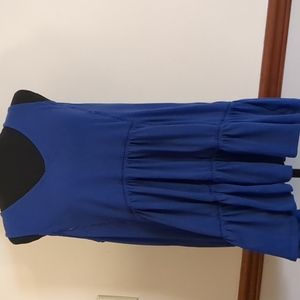 Time and Tru Girl's Summer Dress in vibrant blue with lace accents.